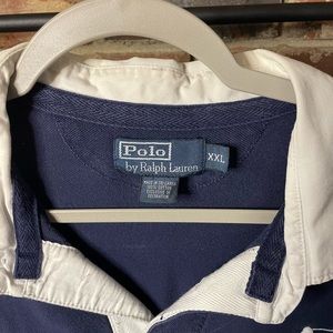 Polo by Ralph Loren Dark Blue Large logo Polo Men’s shirt SZ XXL 100% Cotton
